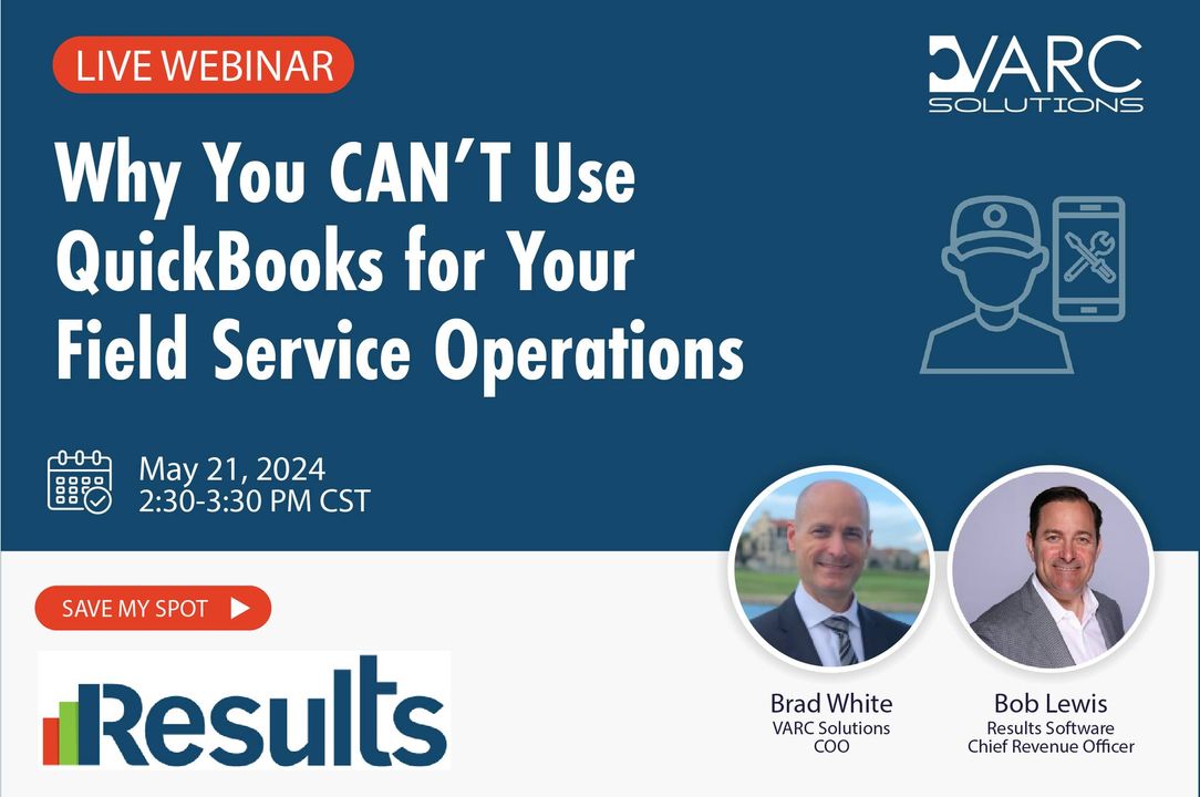 🌐Webinar:  Why You CANT Use QuickBooks for Your Field Service Operations - mailchi.mp/varcsolutions/…