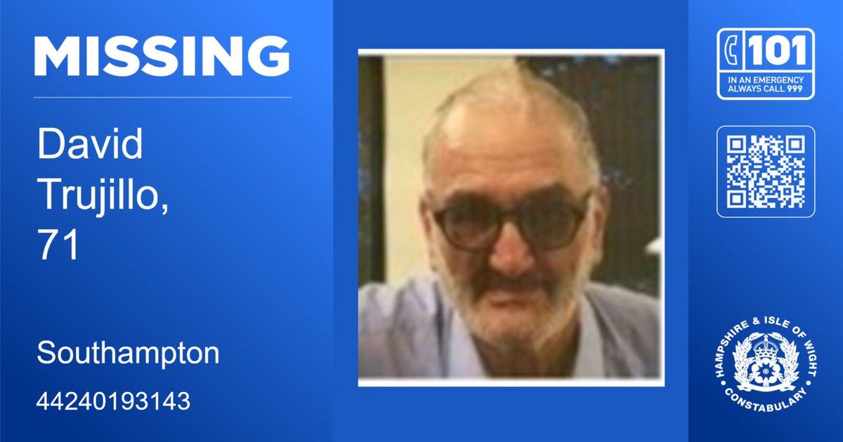 Can you help us find missing David Trujillo from Southampton? If anyone has seen David or has any information about his current whereabouts, please call 999 quoting reference 44240193143. READ MORE: orlo.uk/i8c4s