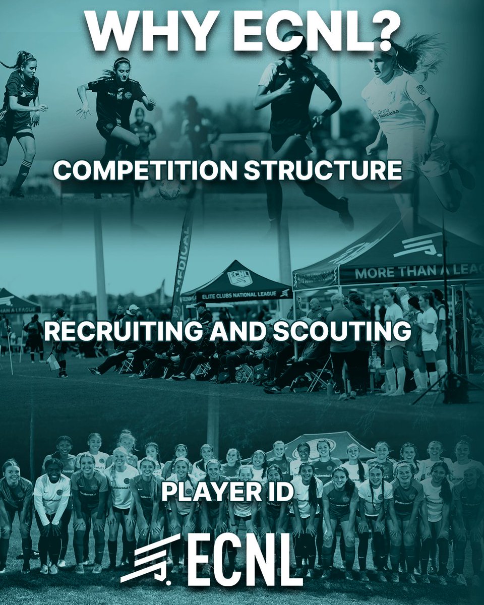 𝙒𝙝𝙮 𝙀𝘾𝙉𝙇? 

The best competition and showcasing platform in the country
The proven pathway to college and the pros 
The best players, teams, and clubs in the country
𝐓𝐡𝐞 𝐟𝐮𝐭𝐮𝐫𝐞 𝐨𝐟 𝐖𝐨𝐦𝐞𝐧’𝐬 𝐬𝐨𝐜𝐜𝐞𝐫.

#ThisIsTheECNL | #MoreThanALeague 

A thread ⤵️