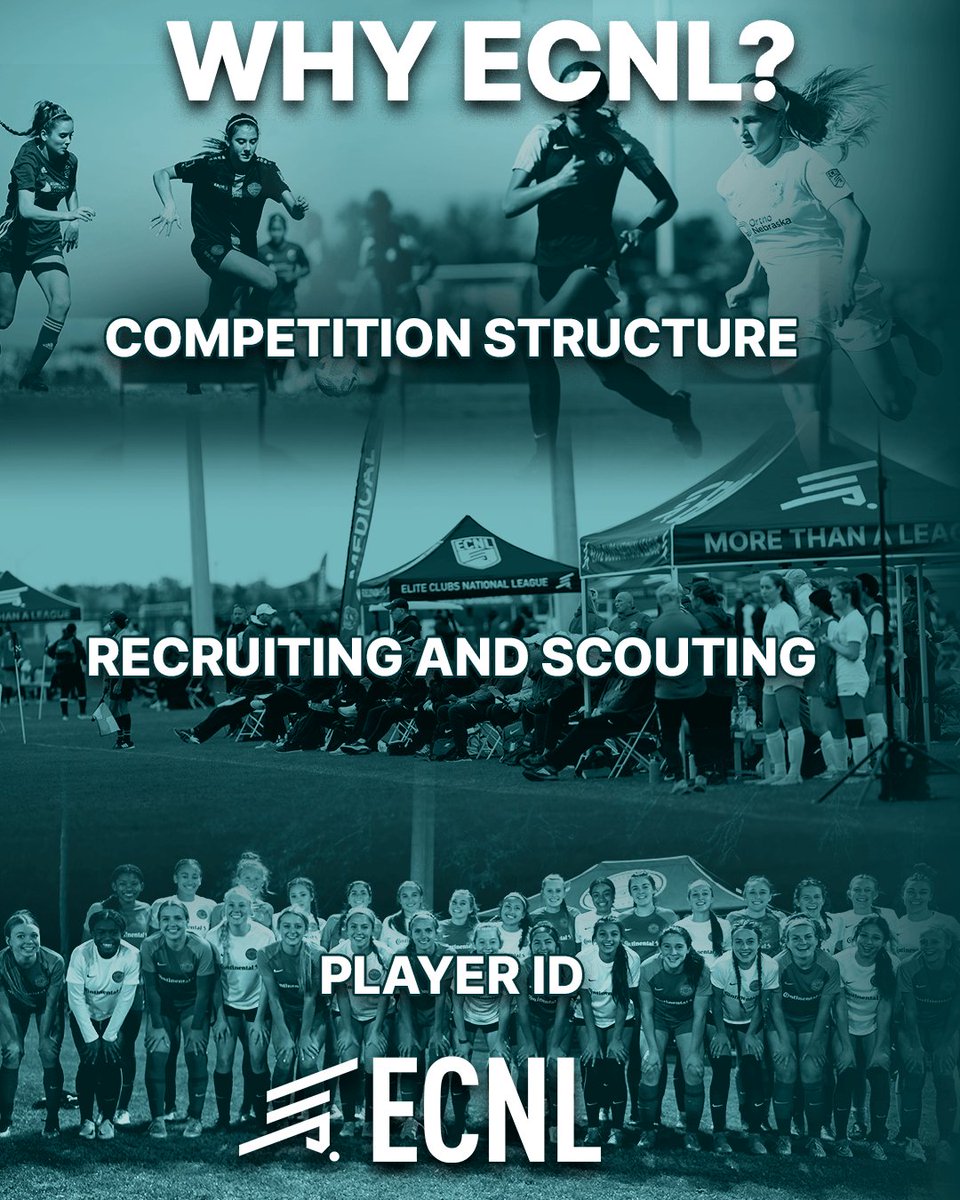 𝙒𝙝𝙮 𝙀𝘾𝙉𝙇? The best competition and showcasing platform in the country The proven pathway to college and the pros The best players, teams, and clubs in the country 𝐓𝐡𝐞 𝐟𝐮𝐭𝐮𝐫𝐞 𝐨𝐟 𝐖𝐨𝐦𝐞𝐧’𝐬 𝐬𝐨𝐜𝐜𝐞𝐫. #ThisIsTheECNL | #MoreThanALeague A thread ⤵️