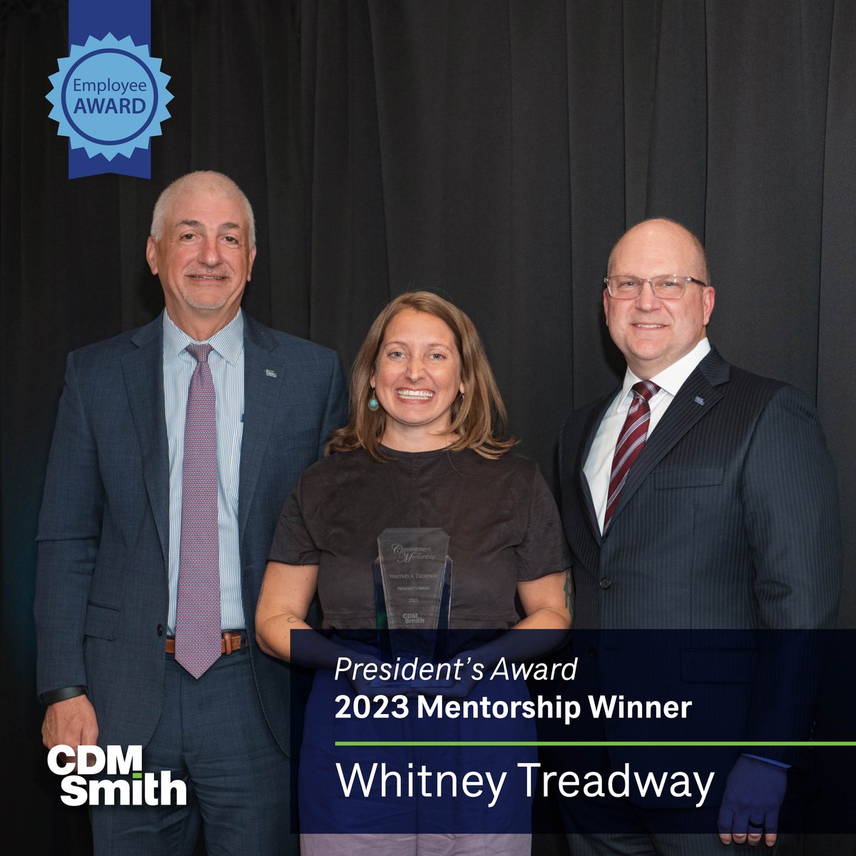 🏆 Congratulations to Mark Zito, CDM Smith’s 2023 #innovation winner & Whitney Treadway, our #mentorship winner! 👏 Learn about Mark's work in helping to grow LeadCAST and Trinnex & Whitney's efforts bringing empathetic leadership to teams: bit.ly/3UEhGCM #CDMSmithProud
