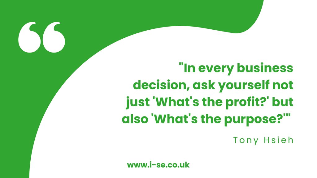 'In every business decision, ask yourself not just 'What's the profit?' but also 'What's the purpose?'' — #TonyHsieh 💰🎯⁠
⁠
#BrumStartups #GrowthMindset #BusinessDevelopment #Startups101 #NewBusiness #SocEnt #SocialEnterpriseLeaders #MotivationalQuotes #EntrepreneurialQuotes