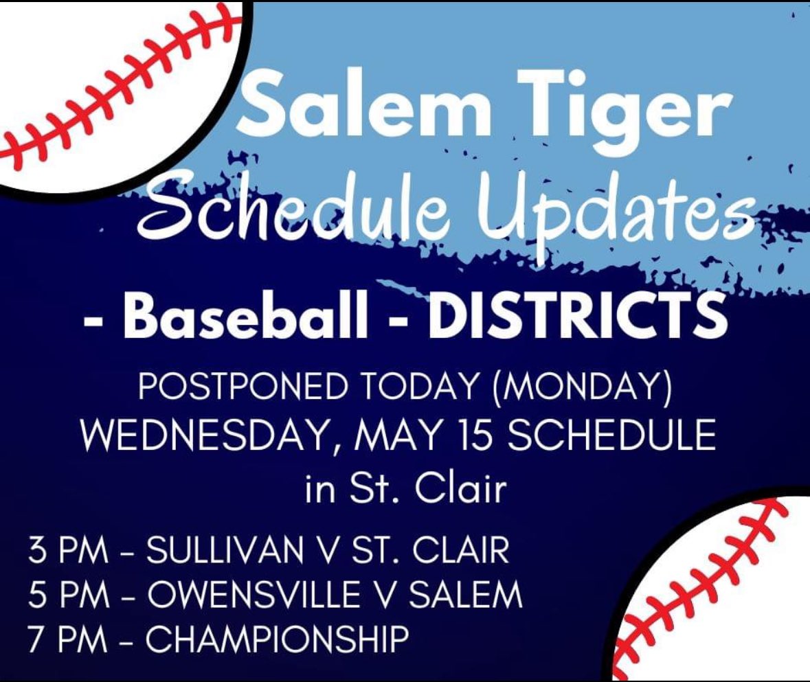 SHSTIGERSACT's tweet photo. District Baseball Update!  Photo Credit to @TheSalemNews https://t.co/JhSvcIZDDO