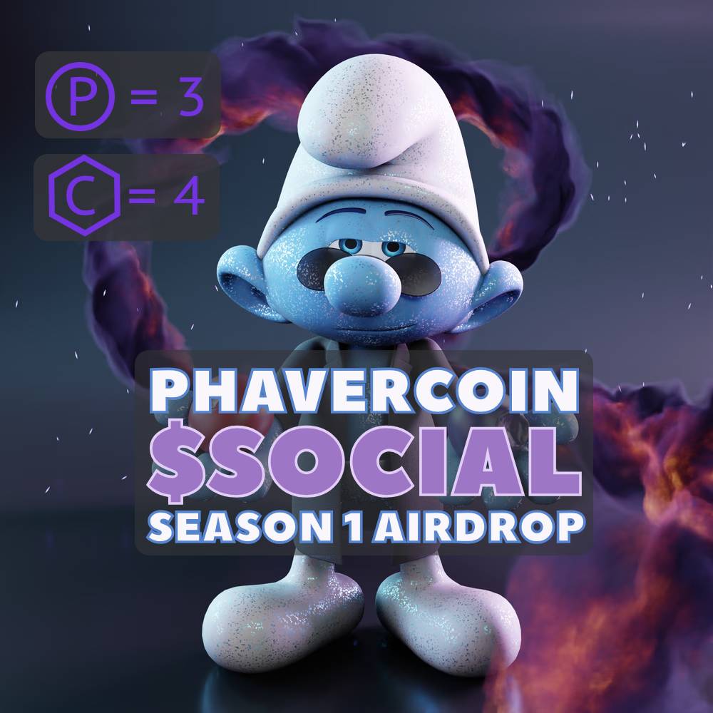 Got Smurfs? Then don't forget to connect your wallet to  @phaverapp to start earning cred and points for the season 1 airdrop! 
Your first Smurf earns 3 points and 4 cred (to help level up). 
Not on Phaver? It's a Web3 Social platform and home of the Smurfs' Society fan-based