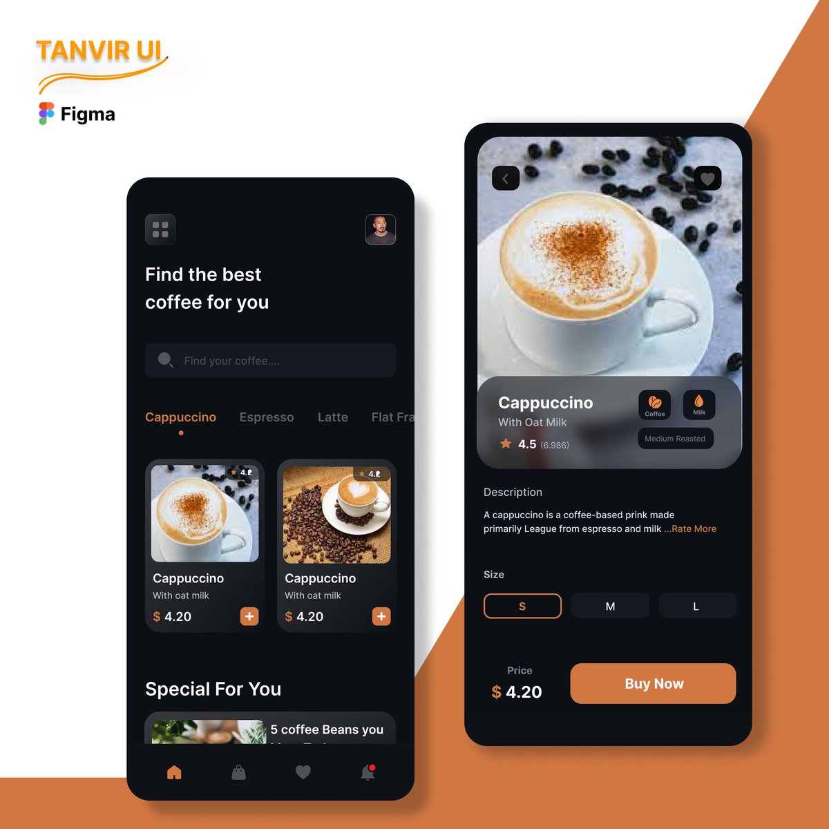 Coffee Shop Mobile App Design.

#uxwriting #uiuxtutorial #uidesigner #uidesign #uxd #uxdesigning #uxbridge #uxuidesigner #ui #ux #uxinspiration #uidesigns #dailyui #uidesignpatterns #websitedesigner #websitedesign #figmatips #figmaplugins