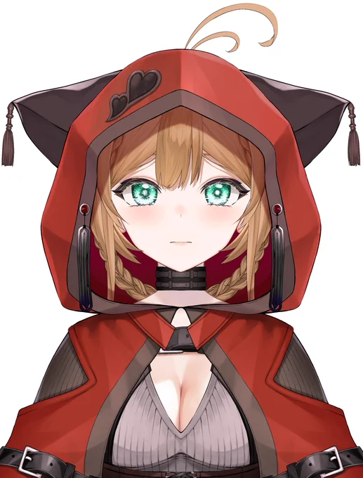 #Live2D #Live2Dイラスト 仮面を外すと美少女!? 謎の少女系赤ずきんキャラクターです!! ぜひおむかえください