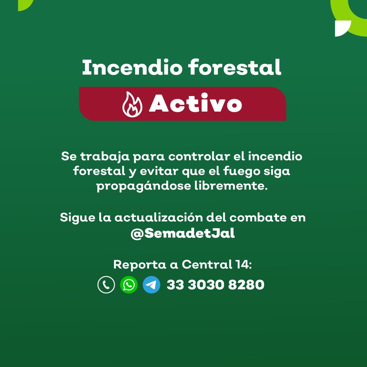 ReporteForestal's tweet photo. #AlMomento

Se atiende #IncendioForestal en el paraje Las Tinajas, #Zapopan, en el #ANP Bosque La Primavera.

A las 12:40 horas entran en combate 69 bomberas y bomberos forestales de @SemadetJal, @CONAFOR, 
@UMPCyBZ,
@BosquePrimavera y @CFEmx, con apoyo de helicóptero #Witari. https://t.co/i8U2sHbbFC