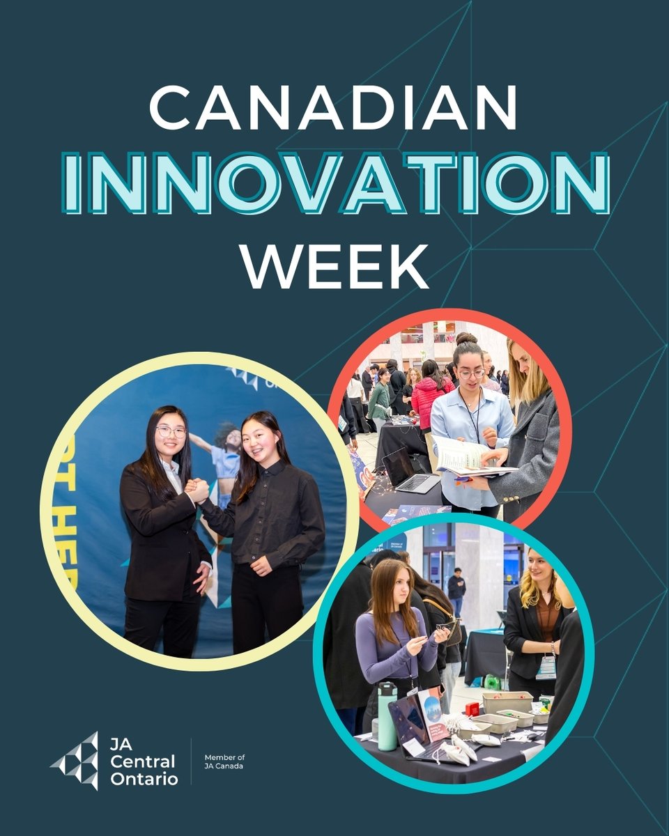 Let’s celebrate Canadian Innovation Week! 🚀 At JA Central Ontario, we’re all about fostering innovation in youth. This year, our Company Program empowered 500+ high school students to explore entrepreneurship, resulting in over 30 new businesses launched! #CIW #CIW2024 #WeAreJA