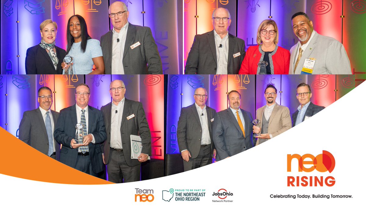 Last week, we honored three individuals and one industry cluster as our 2024 Regional Economic Development Champions for their work in advancing the #northeastohioregion. bit.ly/3QIEDUc #NEOhio #EconDev #TeamNEO #vibranteconomy #economicvibrancy #VEI