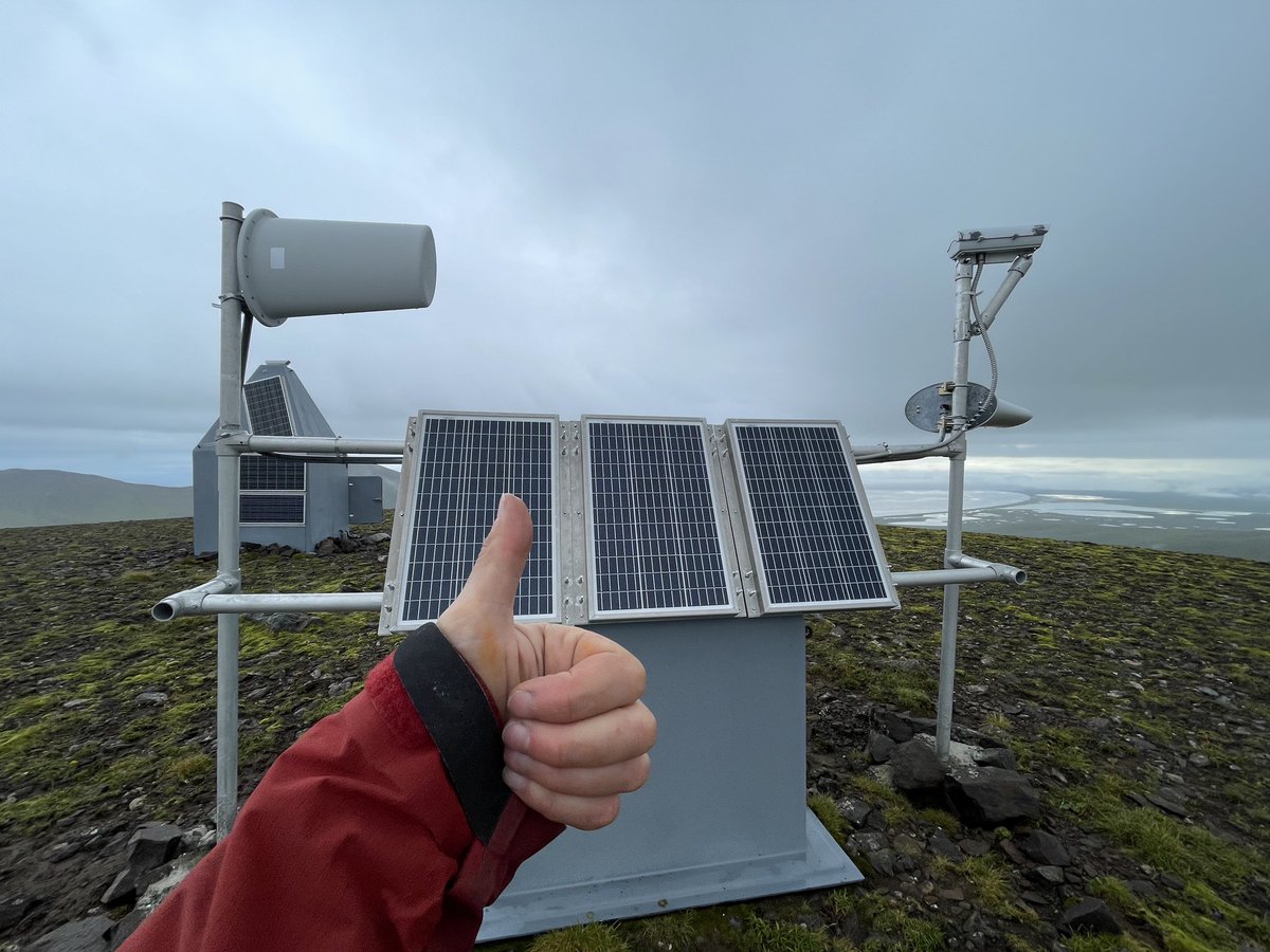 The Alaska Volcano Observatory (AVO) has reestablished seismic monitoring instruments at Westdahl and Fisher volcanoes. Alert Level/ Color Code now at NORMAL/GREEN. Image: Thumbs up after a field visit to seismic station WTUG in 2023.