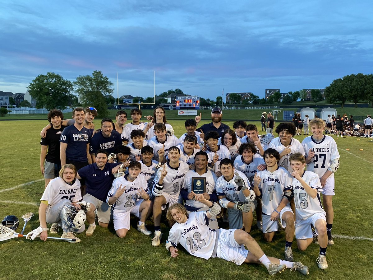 @MagruderHS boys lacrosse pulls out a thrilling OT win over Rockville! Survive and advance!! Class 3A West II champs!