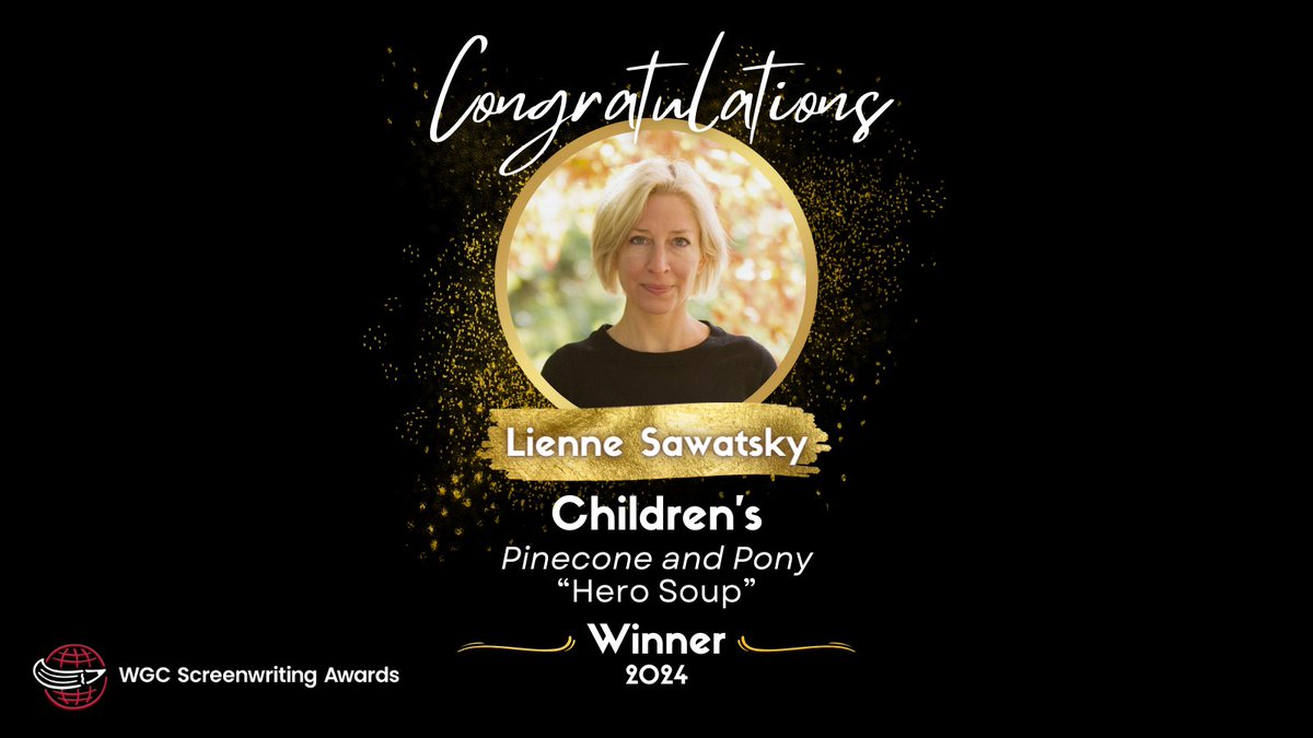 The winner of the #WGCAward for best CHILDREN’S is Pinecone and Pony, “Hero Soup” written by Lienne Sawatsky (@liennesawatsky)!