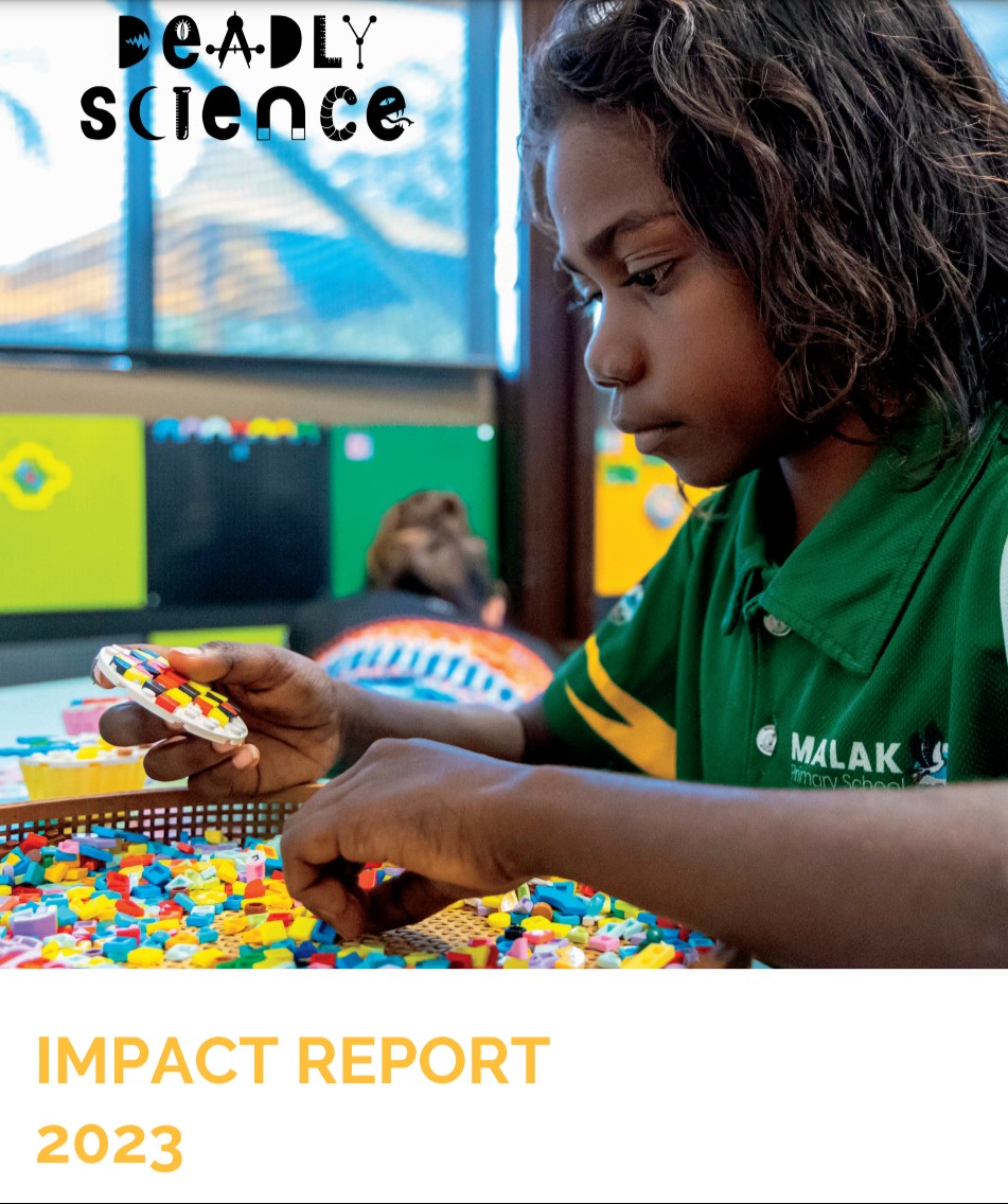 Our impact report for 2023 has been released - take a look at the incredible work DeadlyScience has been doing and the impact we are having on the ground creating STEM equity for Indigenous learners 🖤 Read the full impact report for 2023 here: ow.ly/SFLb50RE9Ps