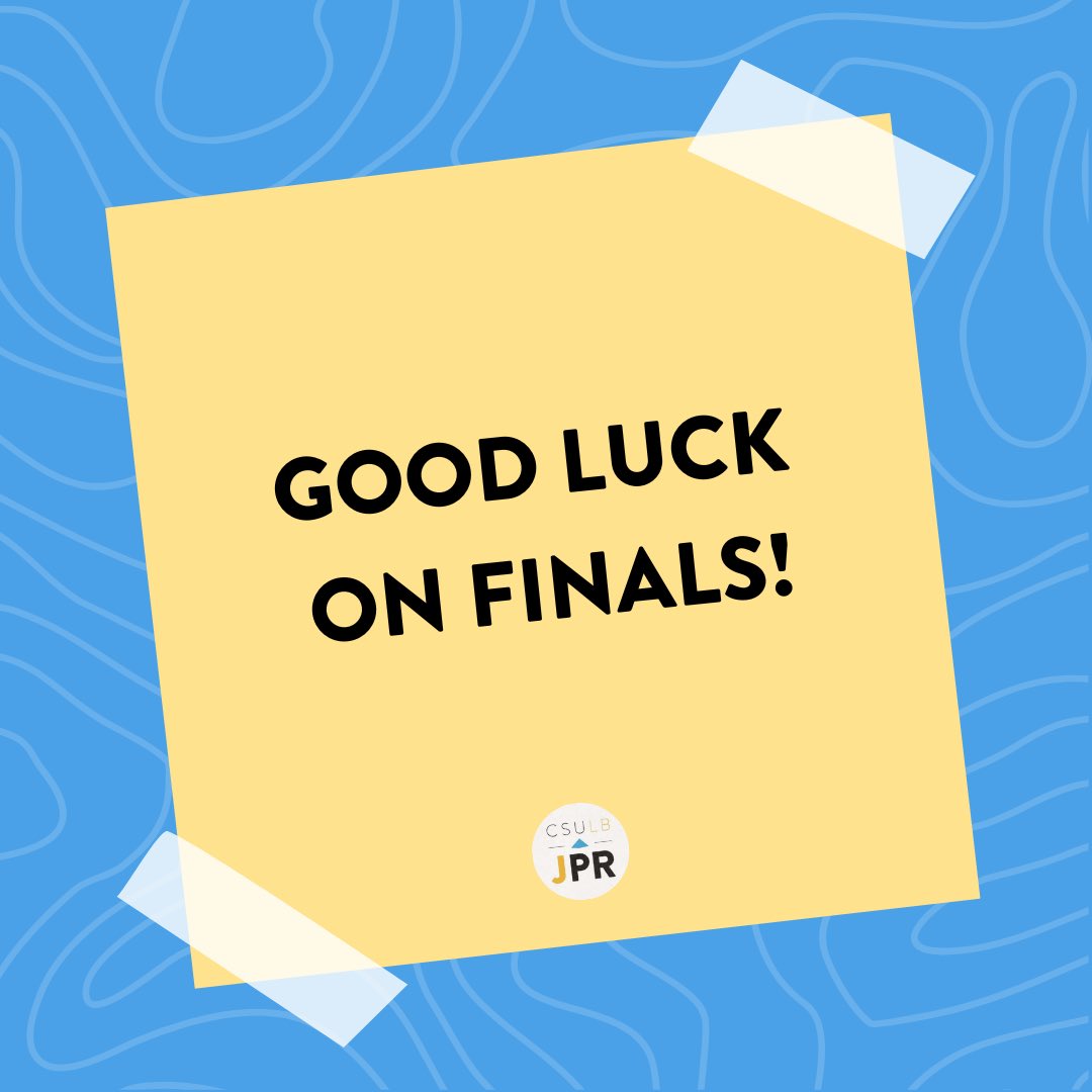 📚 Finals week is officially here!

⭐️ Good luck to everyone completing their final exams or projects. You got this!

 #csulb #csulbjpr #lbsu #finalsweek #gobeach
