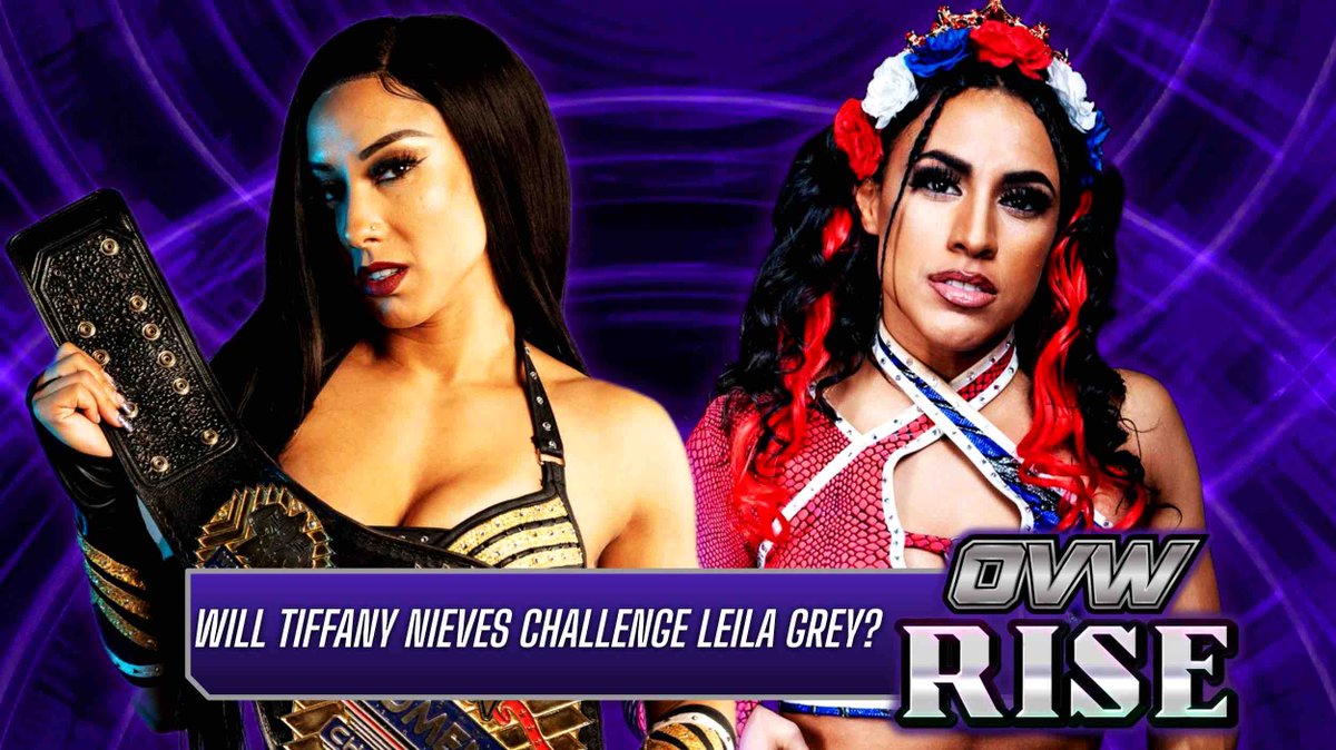 Will @TiffanyNieves_ decide to challenge @Miss_LeilaGrey for the OVW Women’s Championship?! Join us THIS THURSDAY at Davis Arena for OVW: RISE to find out! Go to OVWTix.com link to secure your spot!