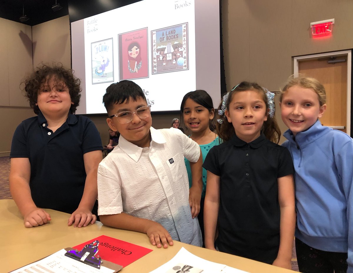 Thank you to @amramsey13 for visiting with our @BurtonHillFWISD Buffaloes before providing opening remarks at the @FortWorthISD Battle of the Books!!! We loved hearing how much you enjoy reading too. ❤️🦬📚