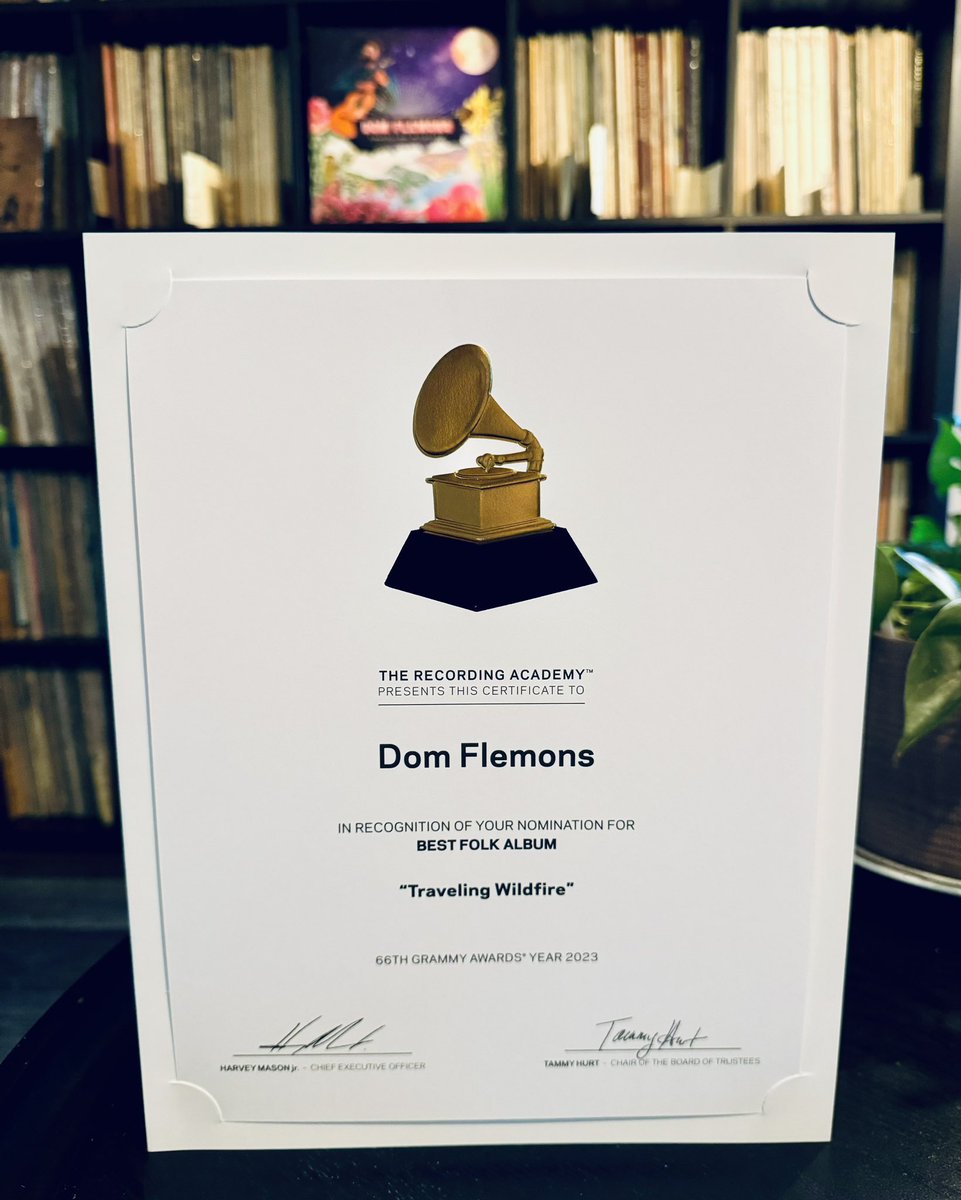 Special thanks to the @RecordingAcad for sending my GRAMMY nomination certificate! When I released “Traveling Wildfire” on @Folkways there were a ton of people supporting & collaborating w/ me on the album! I’m so thankful to every one of them & all who worked behind the scenes!
