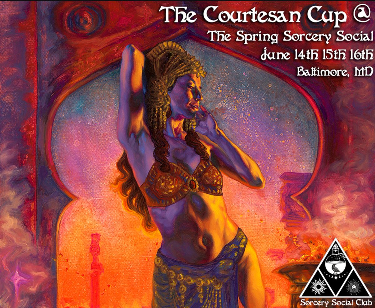 Sorcery_Social's tweet photo. Didn’t qualify for the cup? No worries, get your seat for the Courtesan Cup at the Spring Sorcery Social now! Seats are limited, so don't wait.
https://t.co/v7whs4dhXJ
#sorcerytcg https://t.co/mhzEzWezZg
