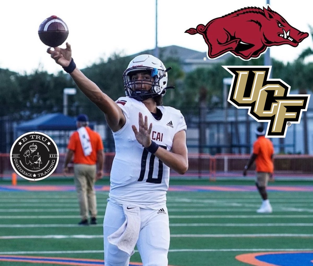 🚨🚨QB TRAINEE OFFER ALERT🚨🚨

2027 QB Trainee: @joaquinkav10 (Tarpon Springs) has received his 2nd POWER 4 OFFER today from the University of CENTRAL FLORIDA ⚔️⚡️  S/O to my guy @CoachHinshaw #BTruQBTraining 🔘 #ChargeOn

OFFERS: Arkansas & UCF
