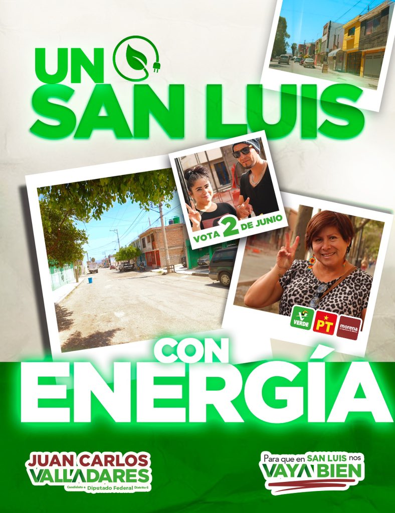 #SanLuisPotosí tiene un potencial enorme para liderar la revolución de las #EnergíasRenovables. ♻️⚡️

Como tu próximo diputado, gestionaré una transición hacia un futuro más #verde y prometedor. 

¡Este #2dejunio vota por el #verde!