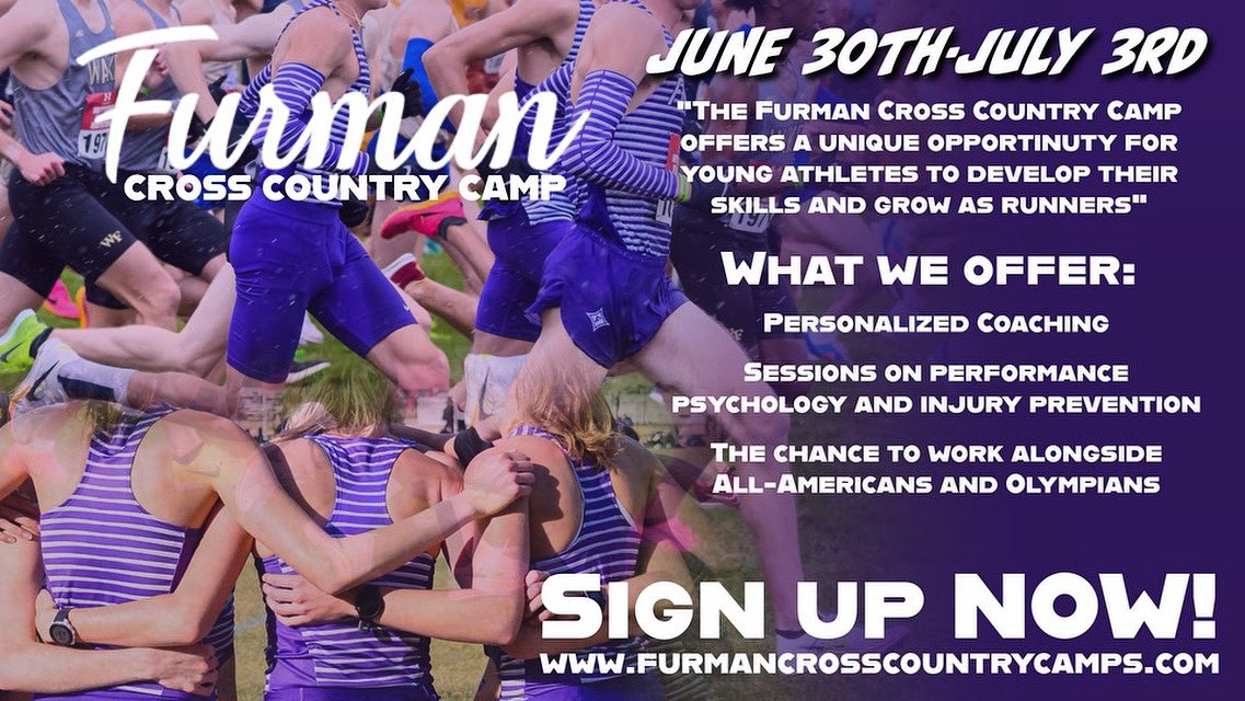🗣️Our summer cross country camp is nearly full! 🗣️ Just 50 spots remain… come for the top-notch training, stay for the not-top-notch lip sync 🫠🫠🫠 furmancrosscountrycamps.com #summercamp #runningcamp #FUXC #XCcamp #yeahTHATgreenville