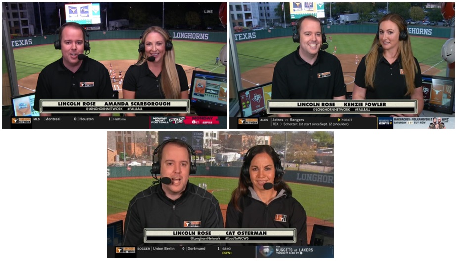 I always know I'm very lucky when I get to share a booth and talk softball with @ascarborough, @KenzieFowler19, & @catosterman. Congrats to their teammates this postseason. Look forward to tuning in.