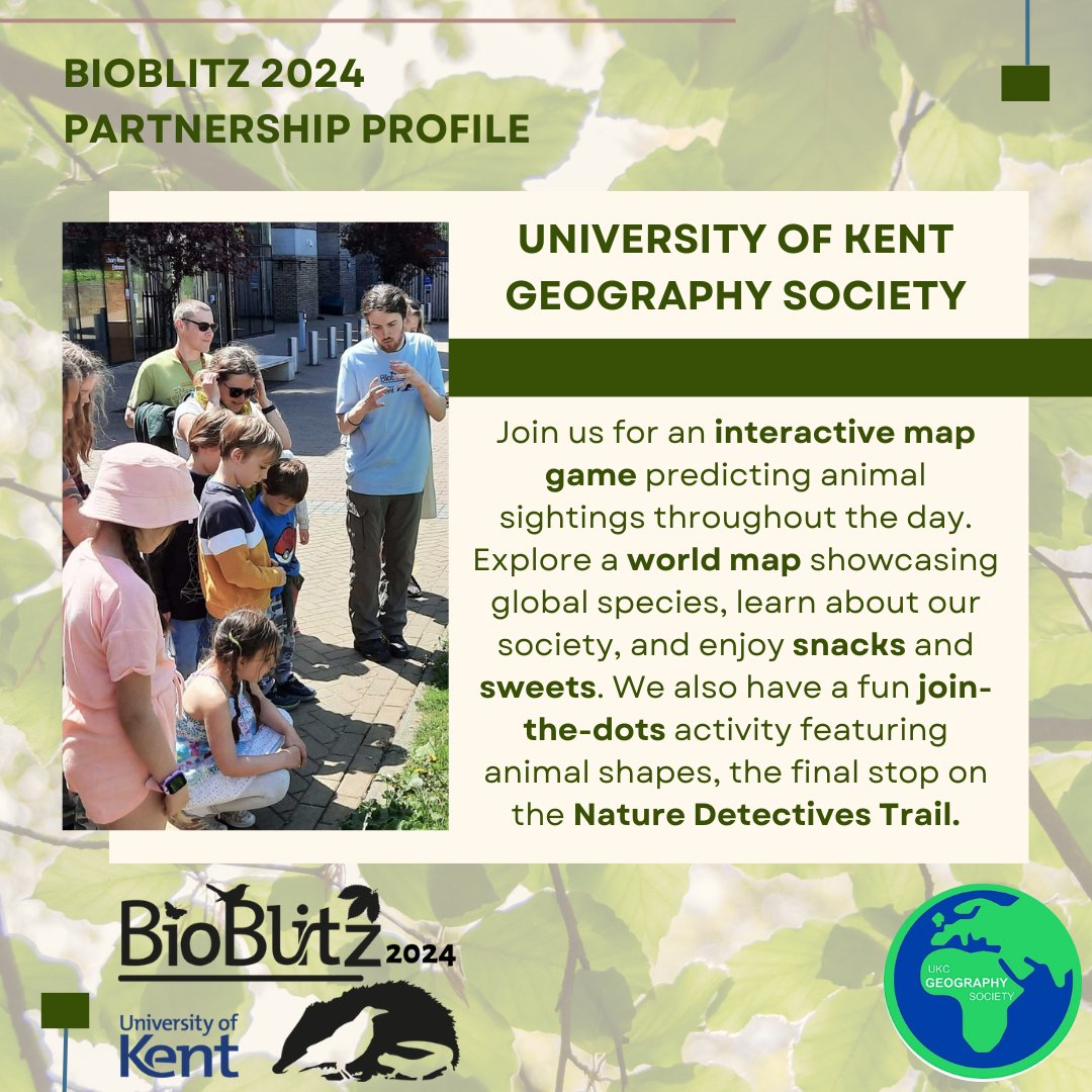 UoKBioBlitz's tweet photo. Introducing our stalls at #UoKBioBlitz2024 (3/3). Register using the link in the bio and come say hi!
@ConSocUKC #FacePainting #GeographySociety https://t.co/L3OtgEUXtA