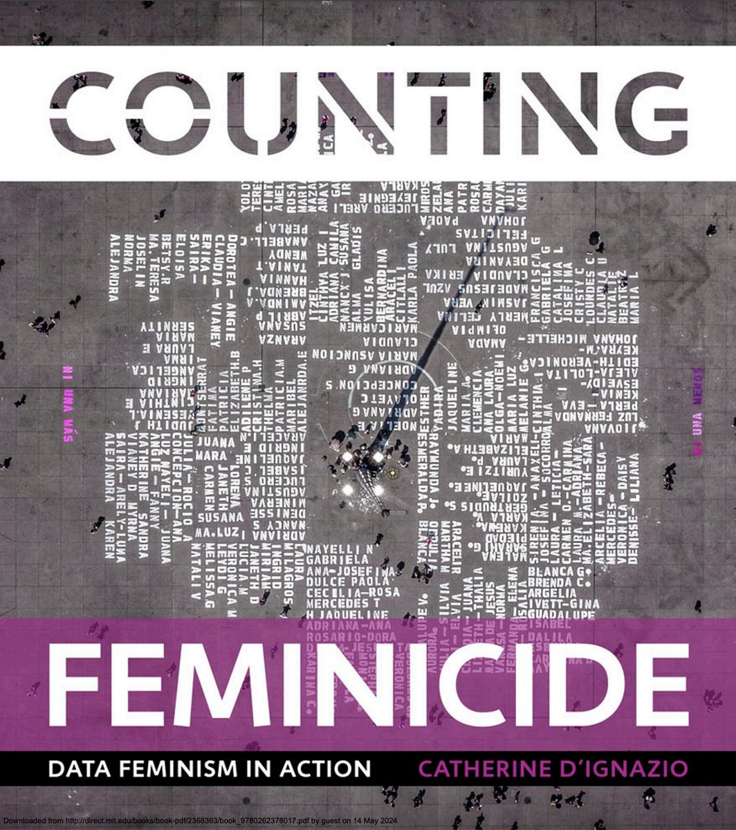 #LecturaRecomendada | 🟣📊 ¿Cómo el #feminismo complementa a la #cienciadedatos? 📖 Checa el nuevo libro de @kanarinka, “Contando feminicidios: feminismo de datos en acción” Explora el activismo de datos de feminicidio en el continente americano ACÁ ➡️ bit.ly/44DuTAl