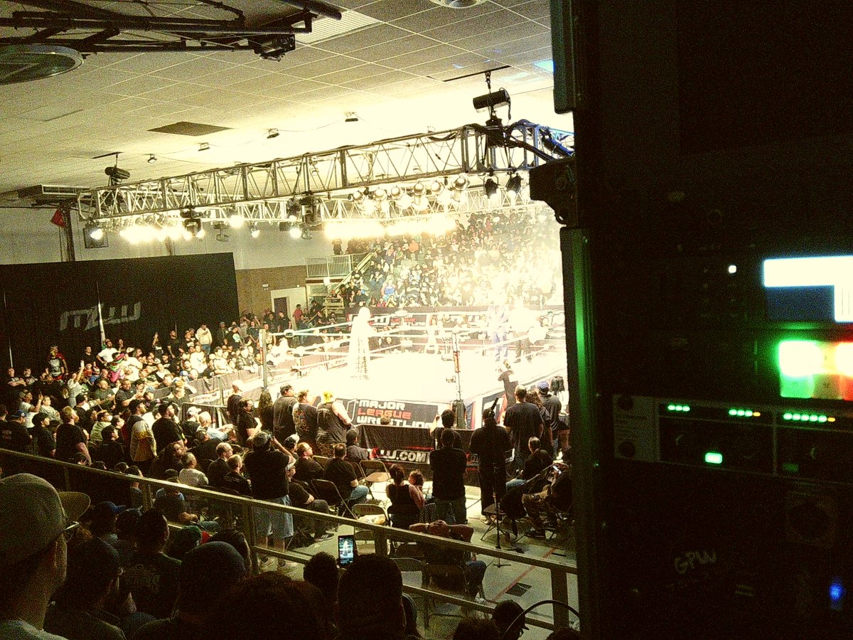 Behind the production table at @MLW Looking like circa 2004