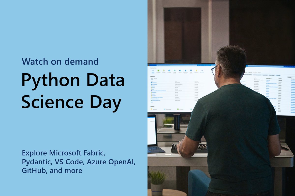 At the recent Python Data Science Day event, subject matter experts led sessions aimed at beginner to intermediate developers. Watch sessions on demand to learn about data science with #VSCode and #Python: msft.it/6017YuoF7