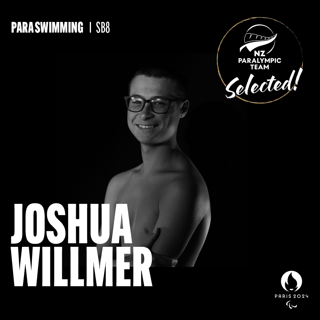 SELECTED!

Meet Para athlete Joshua Willmer. 

Visit Joshua’s profile to learn more about this amazing Para athlete, and to send your message of support 🙌

paralympics.org.nz/para-athlete/j…

#Paris2024
#Paralympics
#ParaSwimming
#OneTeamOneSpirit
#NZParalympicTeam
#GoKiwi