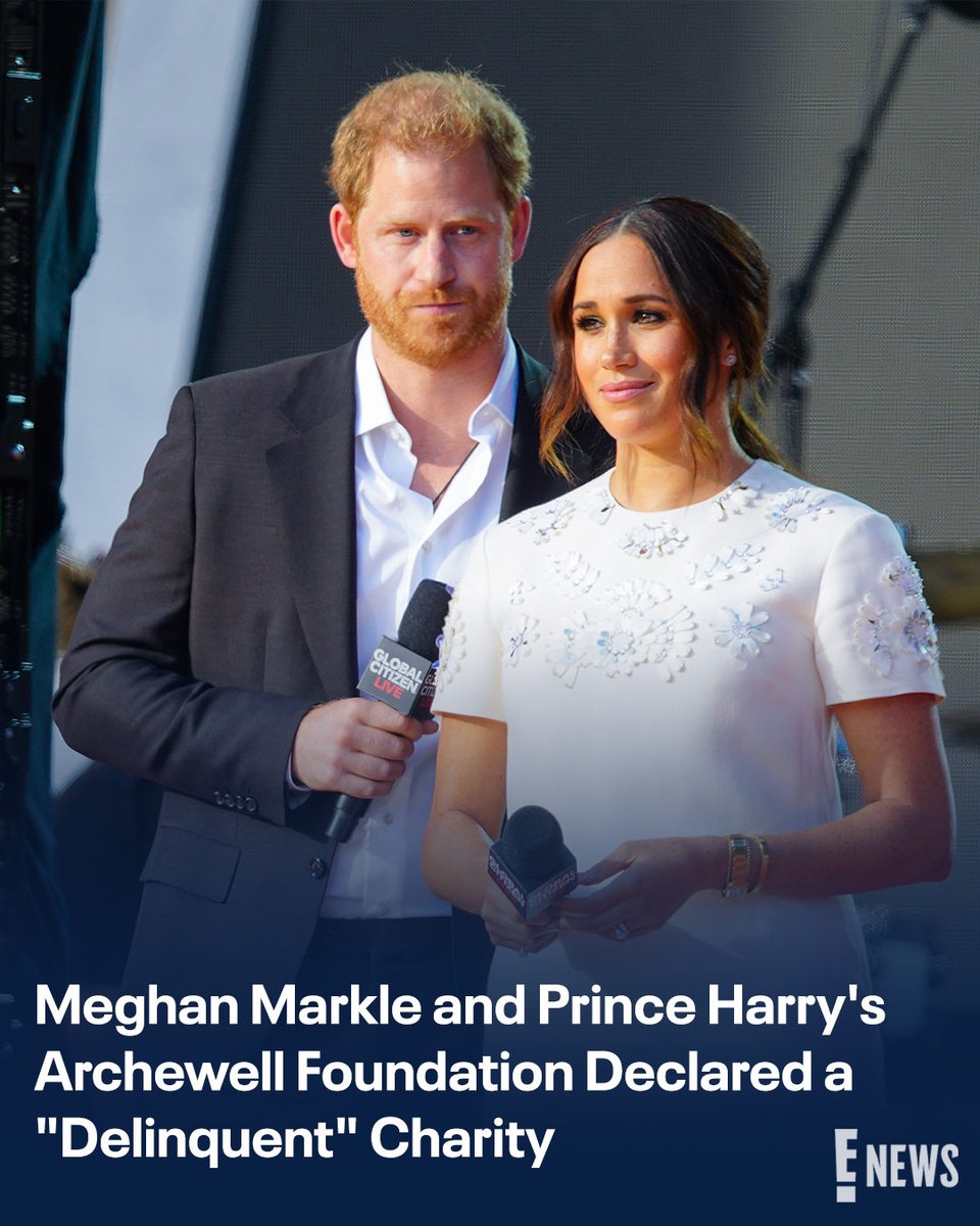 🔗: enews.visitlink.me/GE4L3k Meghan Markle and Prince Harry's Archewell Foundation received a delinquency notice from the state of California. A source close to the charity provides an update at the link. (📷: Getty)