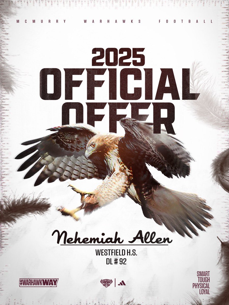 After a great conversation with @Coach_Watkins33 I’m blessed to receive an offer from McMurry University @mcmuniv @fb_westfield @247Sports @MaxPreps @PrepRedzoneTX @Rivals @coach_u87 @Coach_Bragg @Meeks38 @CoachMorales56 @DezBlackCoach @CoachHill_7 @CoachHyp13 @DerekLaMothe2…