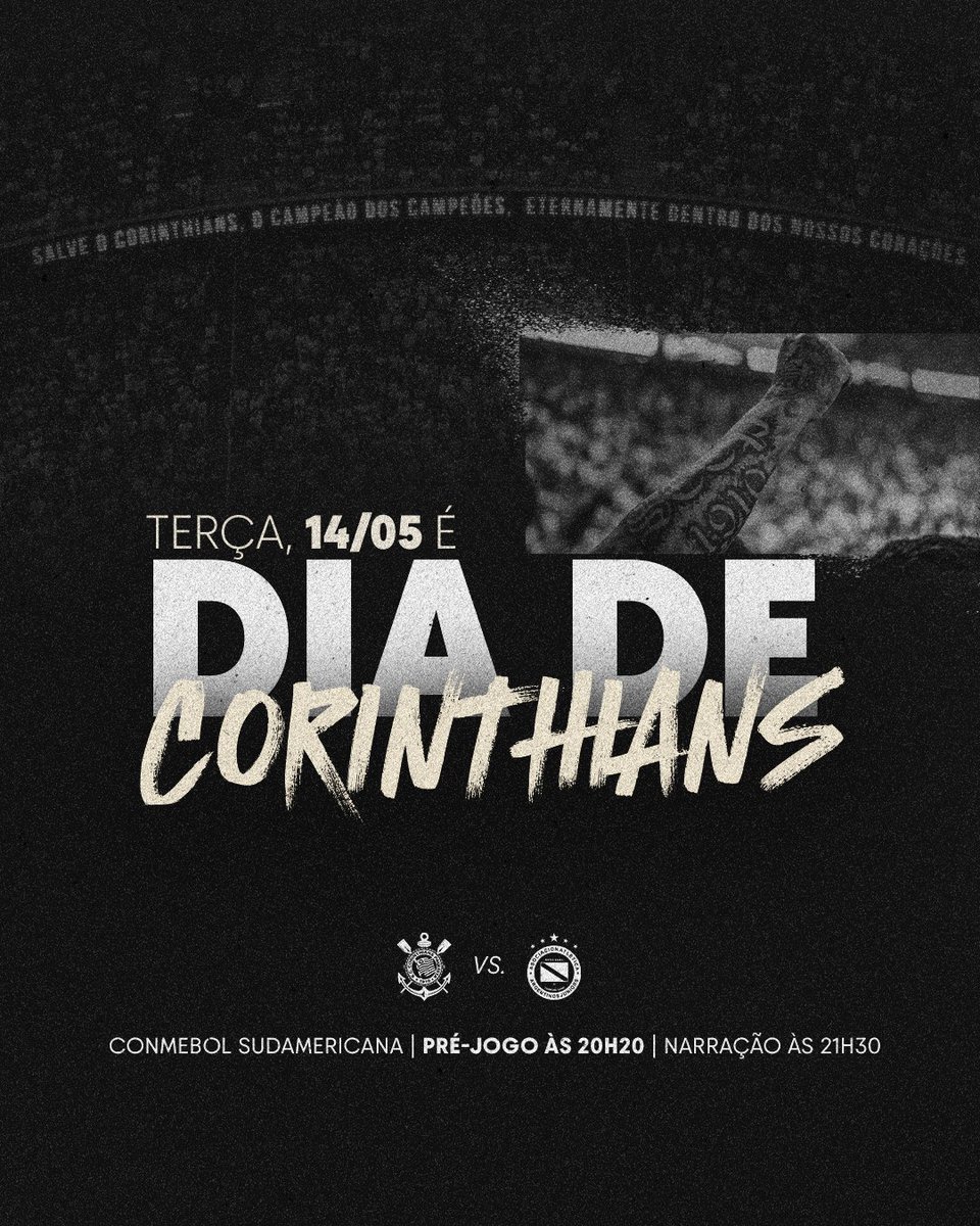 Terça-feira com Coringão em campo, terça-feira de programação na Corinthians TV! 📺

A partir das 20h20, o nosso programa começa com todos os detalhes do pré-jogo! ⚽️

Acompanhe pelo Universo SCCP 👉🏽 corinthians.com.br/app

#SCCPxARG
#VaiCorinthians