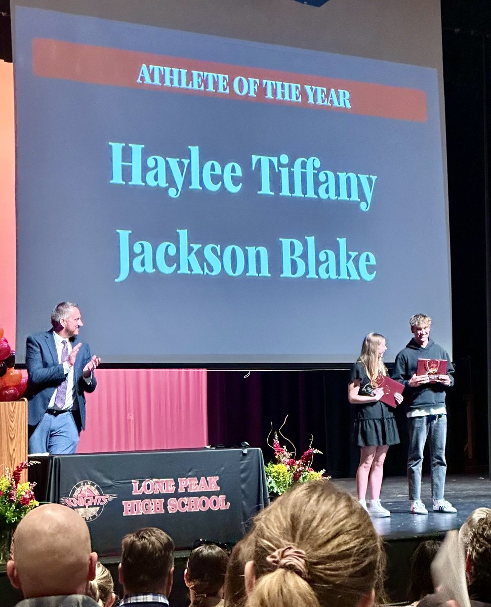 Honored to have been awarded the Lone Peak High School Male Athlete of the Year Award! 🙌🏽