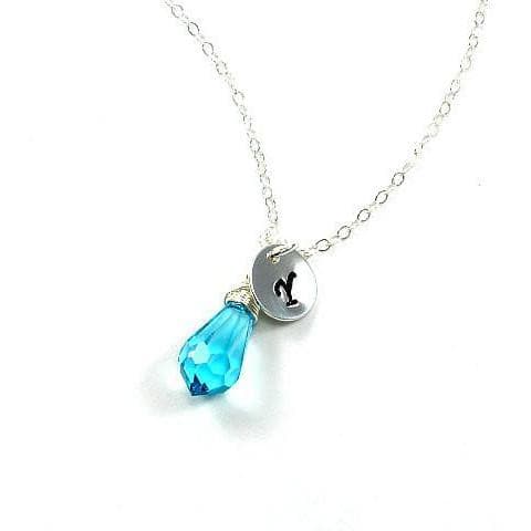 Personalized Crystal Pendant Necklace, Sterling Silver tuppu.net/8c98678c #jewelry #jewelrygift #giftideas #handmadejewelry #handmadegifts #jewelryaddict #handmade #giftsforher #artisanjewelry #SterlingSilver