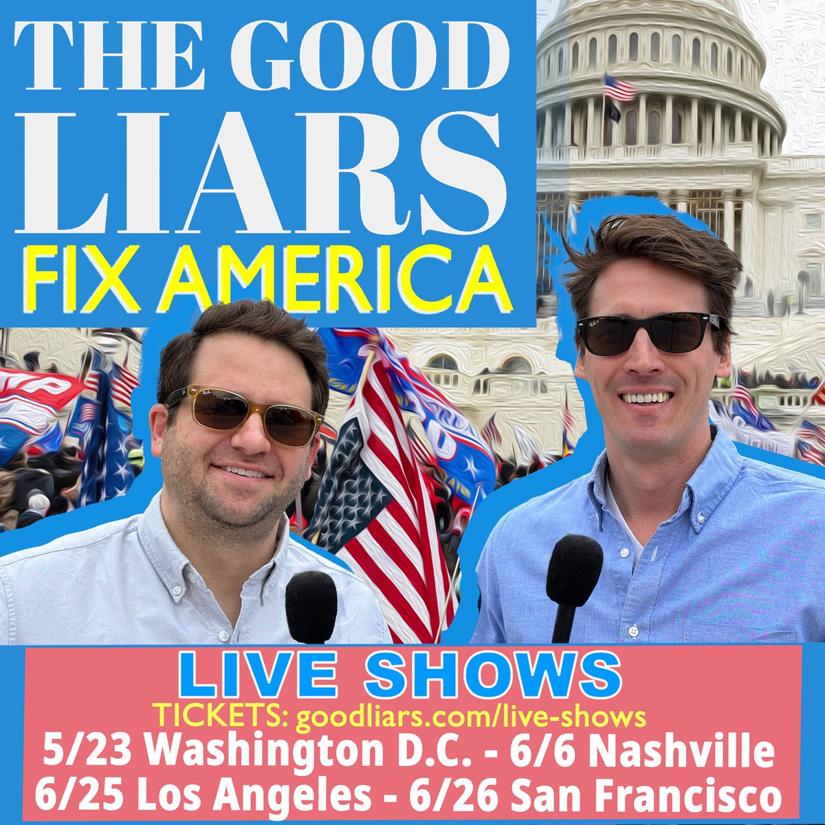LIVE SHOWS coming up! 🎟️ Tickets goodliars.com/live-shows 🎟️