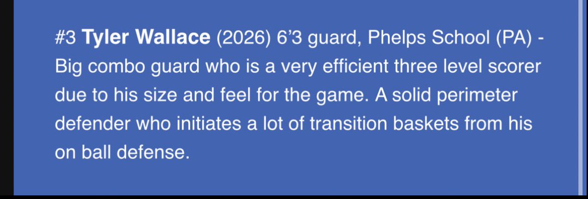 My current schedule for the upcoming live period May 17th-19th with NJ Scholars EYBL 16U!