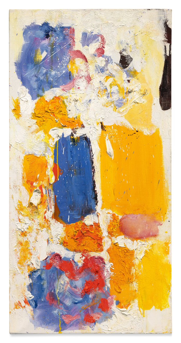 #AuctionUpdate: The first of 4 Joan Mitchell canvases in the sale tonight, ‘Untitled’ circa 1973 fetches $2.4M. #SothebysContemporary