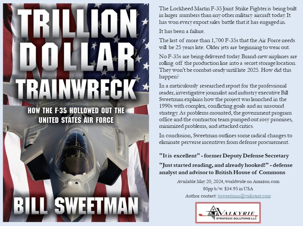 Here's another quote Bill can use for the back of his book: 'Bill Sweetman has to be one of the dumbest, most braindead people I've ever worked with.' - a former colleague of his. 4/