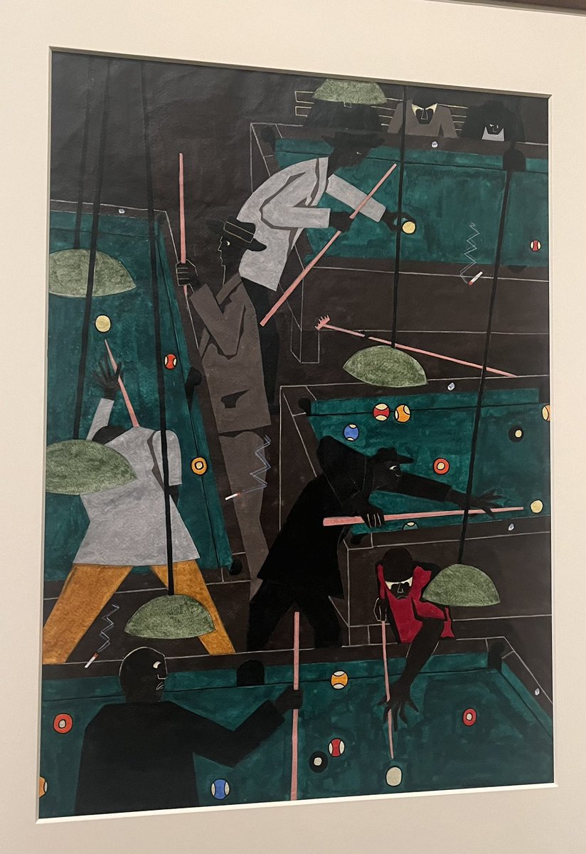 So the Harlem Renaissance show at the Met is SO GOOD, among other things it had this Jacob Lawrence painting I have never seen before and absolutely love!