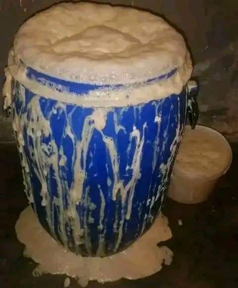 This beer  is only brewed by legends in the village, before Hennessy and Mosi lager 👇 existed .
