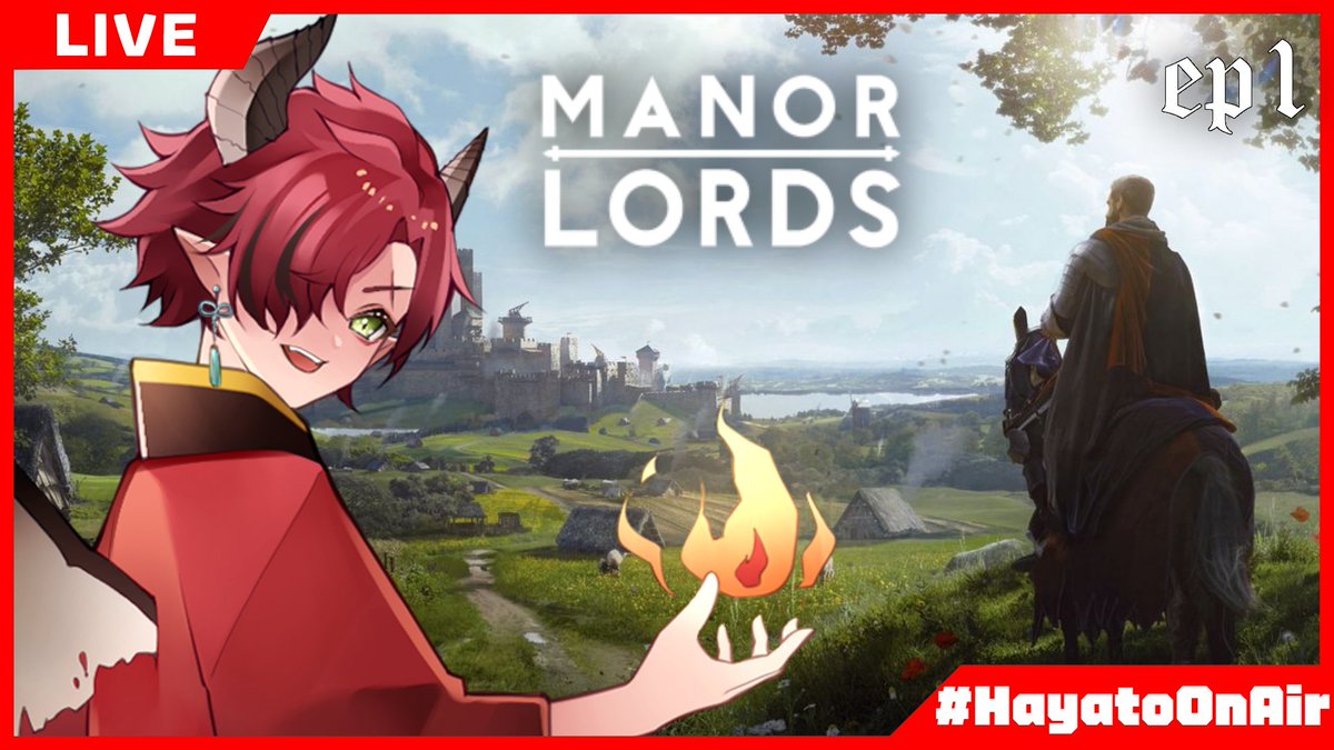 【Manor Lords】
After spending 5 hours off stream to test...
Now I know how to play this game...?

Twitch:
twitch.tv/tatsukamihayat…

See you guys at 20:30(PDT)!!
#ENVtuber #Vtuber #HayatoOnAir