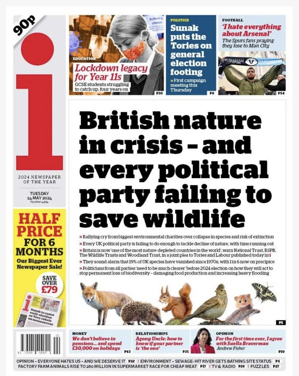 “Britain is now one of the most nature-depleted countries in the world” 

Waiting for everyone to wake up is like watching the longest yawn and eye rubbing in the entire history of life on earth, before said eye-rubbers promptly fall back to sleep 😴