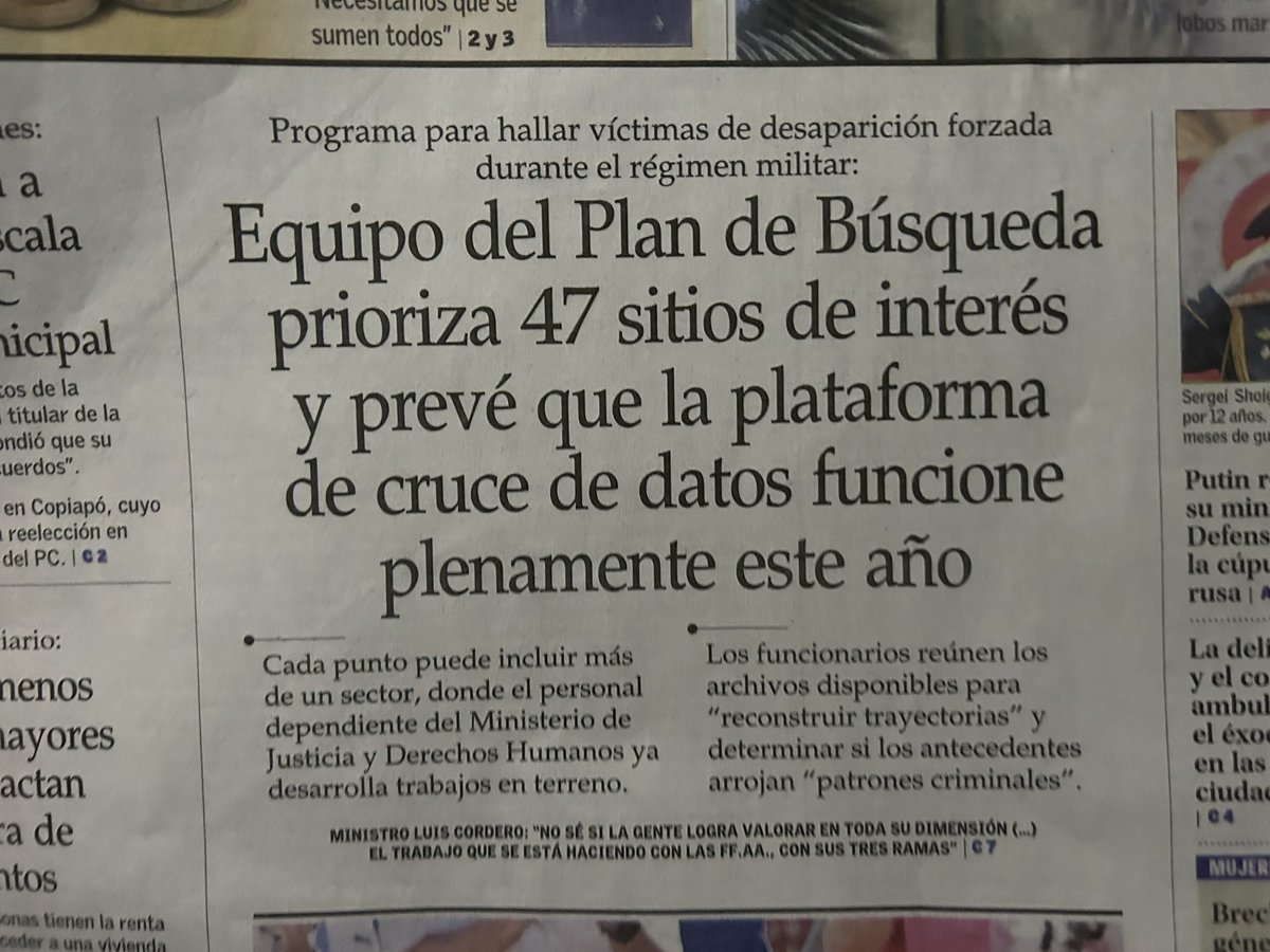 Nunca dejaremos de buscar a nuestros desaparecidos por la Dictadura.