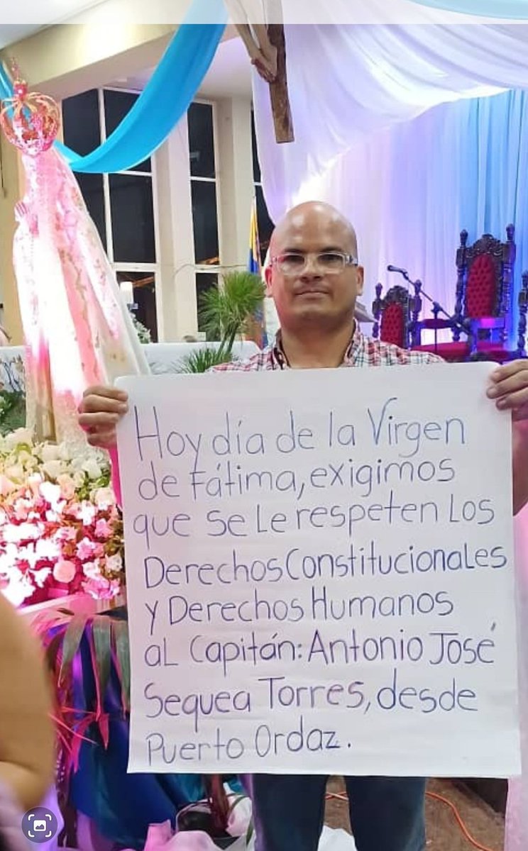 #13demayo
#deatención 
#Venezuela
#Antoniosequea 
#VirgendeFatima
Santa y Milagrosa intercede por las almas que trabajan en el Rodeo1 haz el milagro Madre y toca sus corazónes solo así los #Presospolíticos tendrán calidad de vida
 Dios proteja a los 45 trasladados. Amén