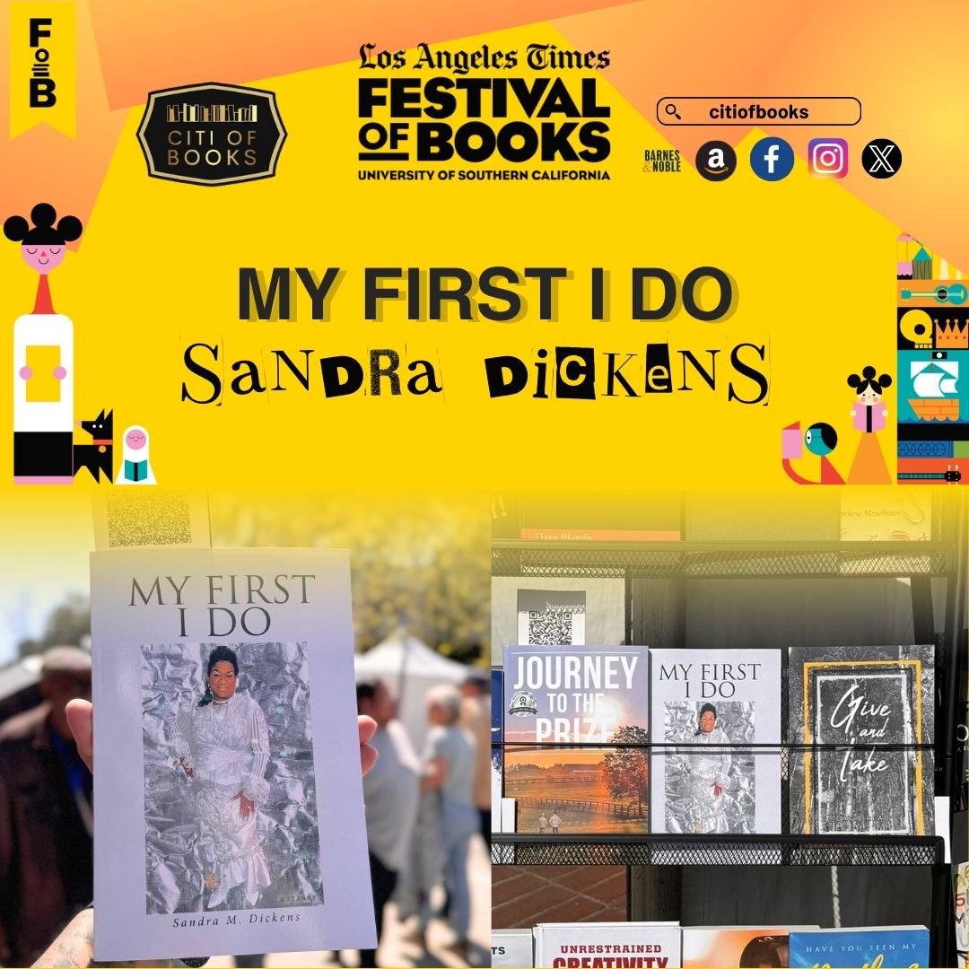 “My First I Do” by Sandra Dickens was displayed at The Los Angeles Times Festival of Books at the University of Southern California✨

Read blog:
📚citiofbooks.com/blog/my-first-…

#CitiofBooks #LATimesFestivalofBooks #LATFOB #BookEvents #AuthorsofCOB #booklovers #booktok #AuthorsofCOB