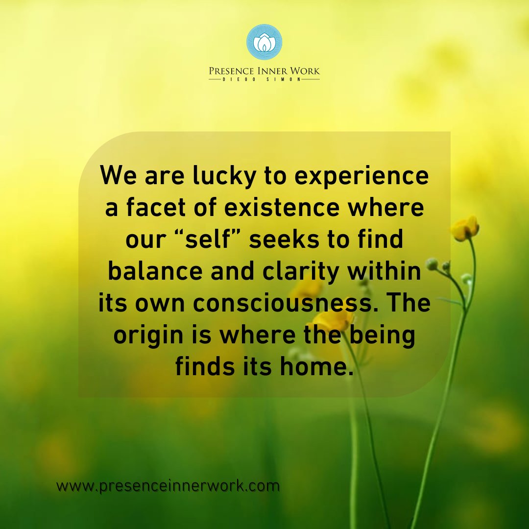 We are lucky to experience a facet of existence where our “self” seeks to find balance and clarity within its own consciousness. The origin is where the being finds its home.

#diegosimon #presenceinnerwork #innerwork #innergrowth #selflover  #selfhelp #personalgrowthcoach
