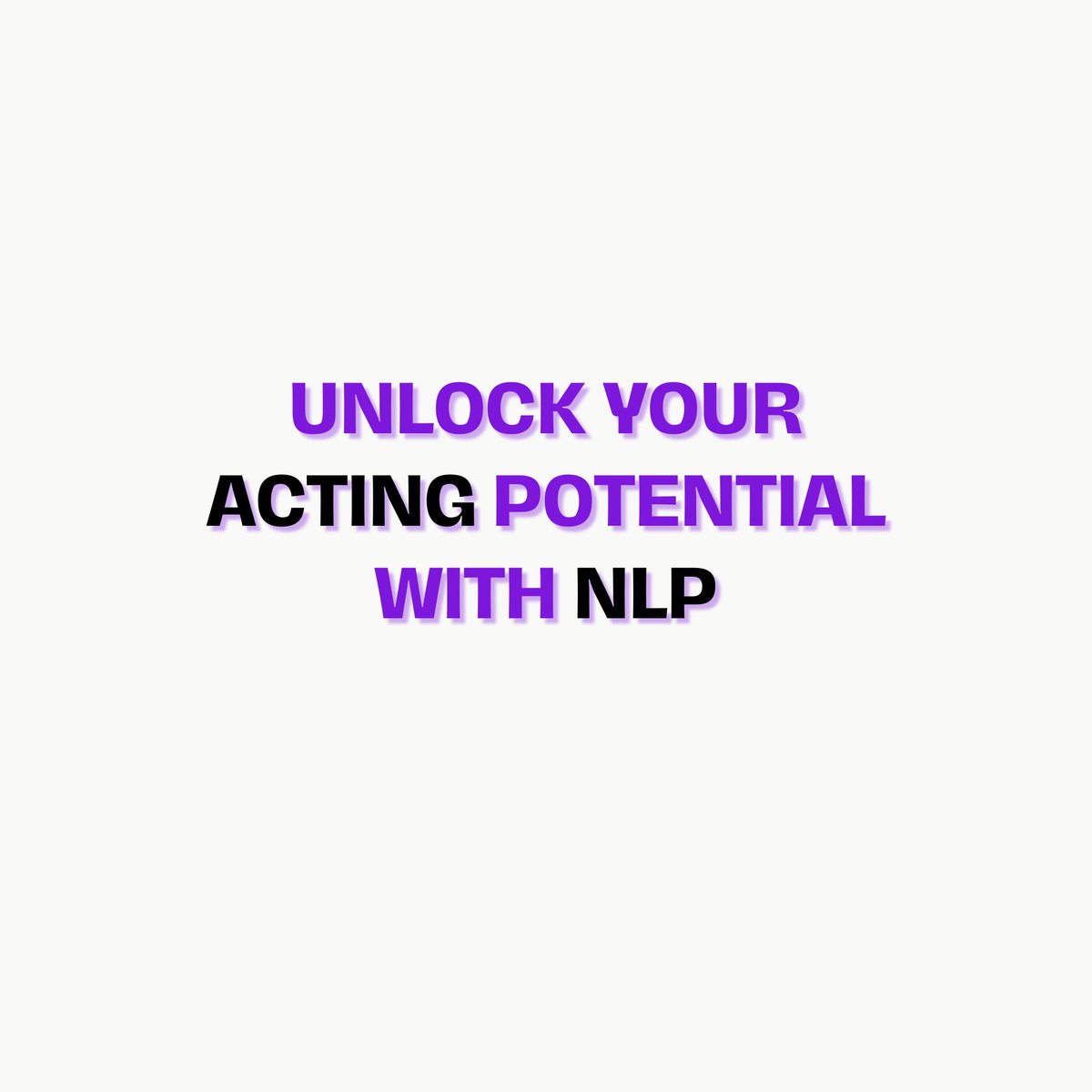 Unlock your potential with NLP (Neuro-Linguistic Programming)!

It helps you:

Master emotions (think beyond words!)
Dive deeper into characters (richer performances!)
Sharpen communication (nailing lines & director cues)
Level up your craft with NLP!  #NLP #actors #actingtips