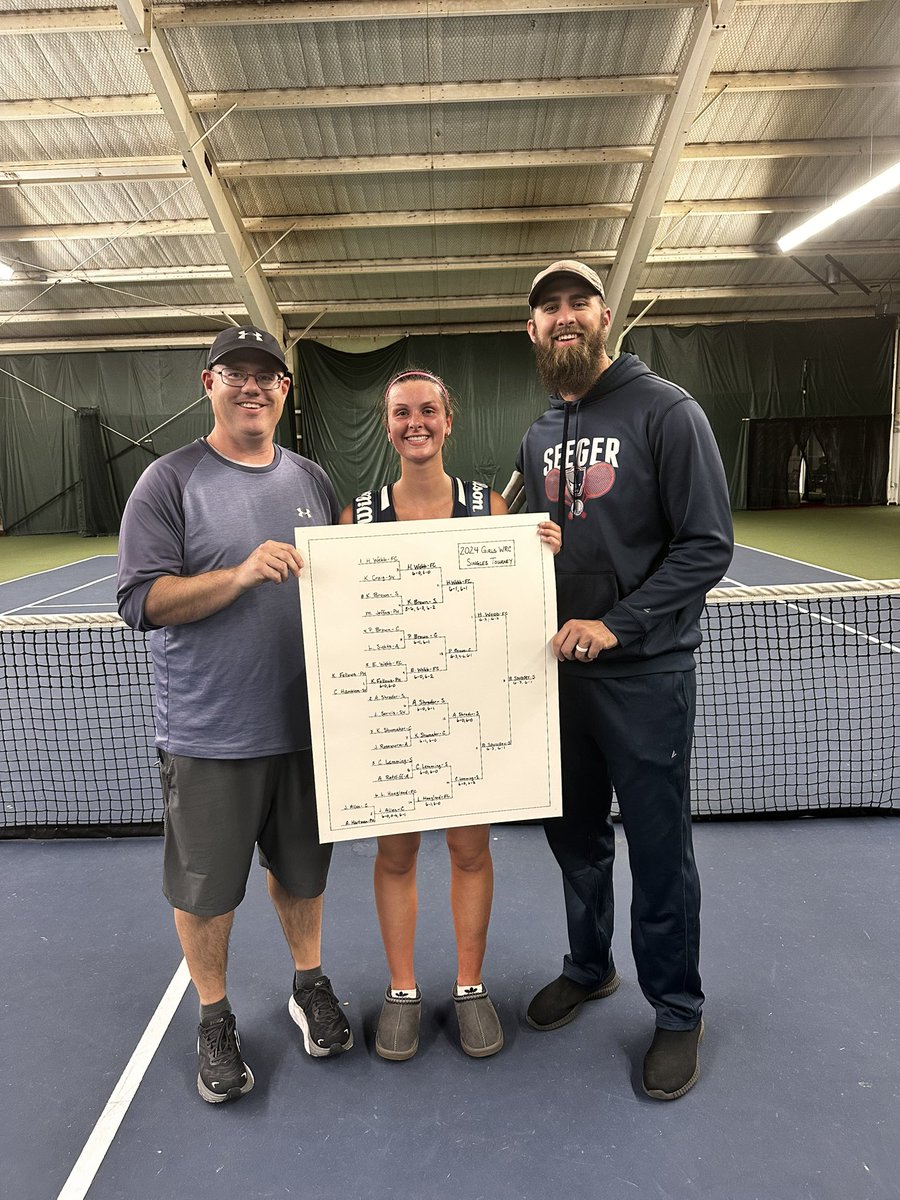 SeegerTennis's tweet photo. Congrats Addie Shrader for winning 6-3, 6-1 vs Haley Webb to earn the WRC singles championship. https://t.co/iQwqzN1xc1